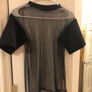 Sheer Top with sleeves